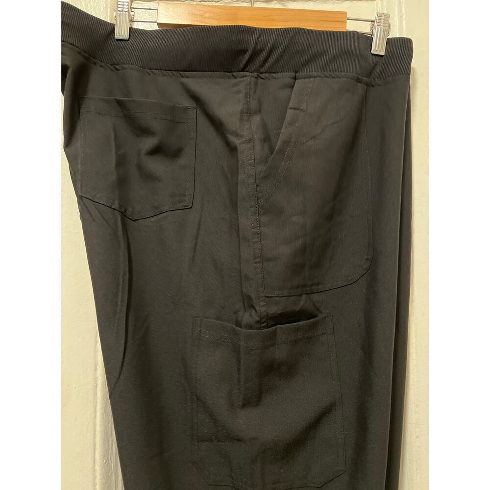 Women's Black Drawstring Waist Jogger Pants with Pockets NWT Size 2XL - Picture 7 of 10